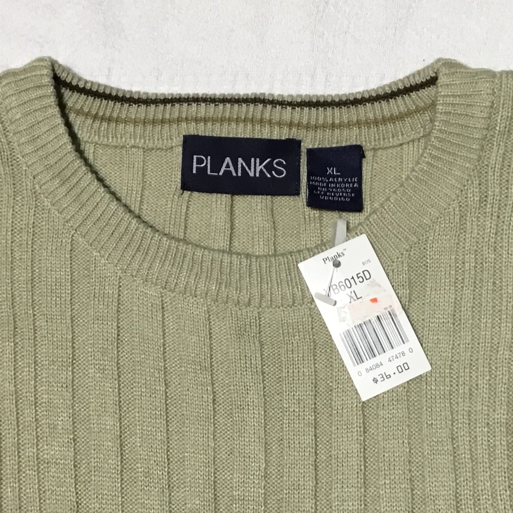 NWT Planks Men’s Size XL Crew Neck Sweater $36 Brand New!